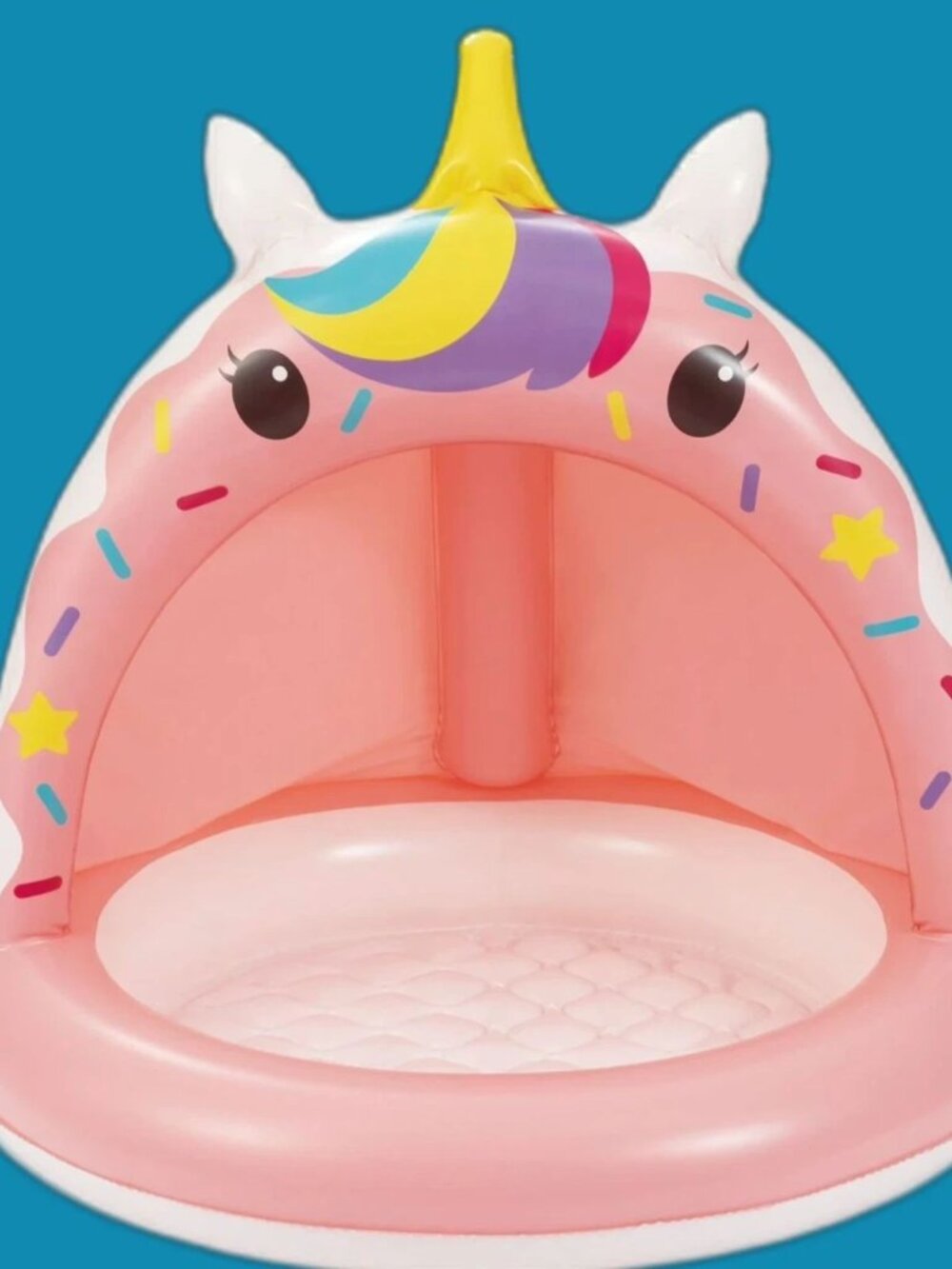 Bluescape Pink Unicorn Shade Inflatable Baby Splash Pool With Canopy Age 1-3 NEW